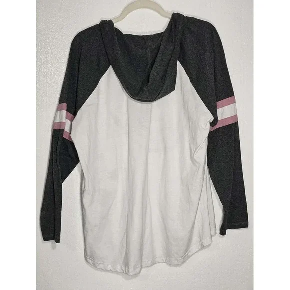 ✨🏰 Disney World Spirit Jersey Style Hoodie Top Women's 1X Raglan Long Sleeve - Picture 2 of 5